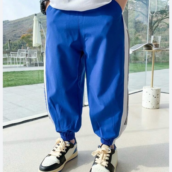 SHEIN Youth Blue Athletic Drawstring Pants NWOT - Picture 1 of 5